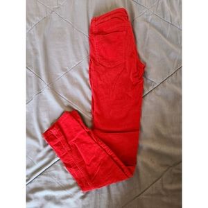 Red corduroy pants
